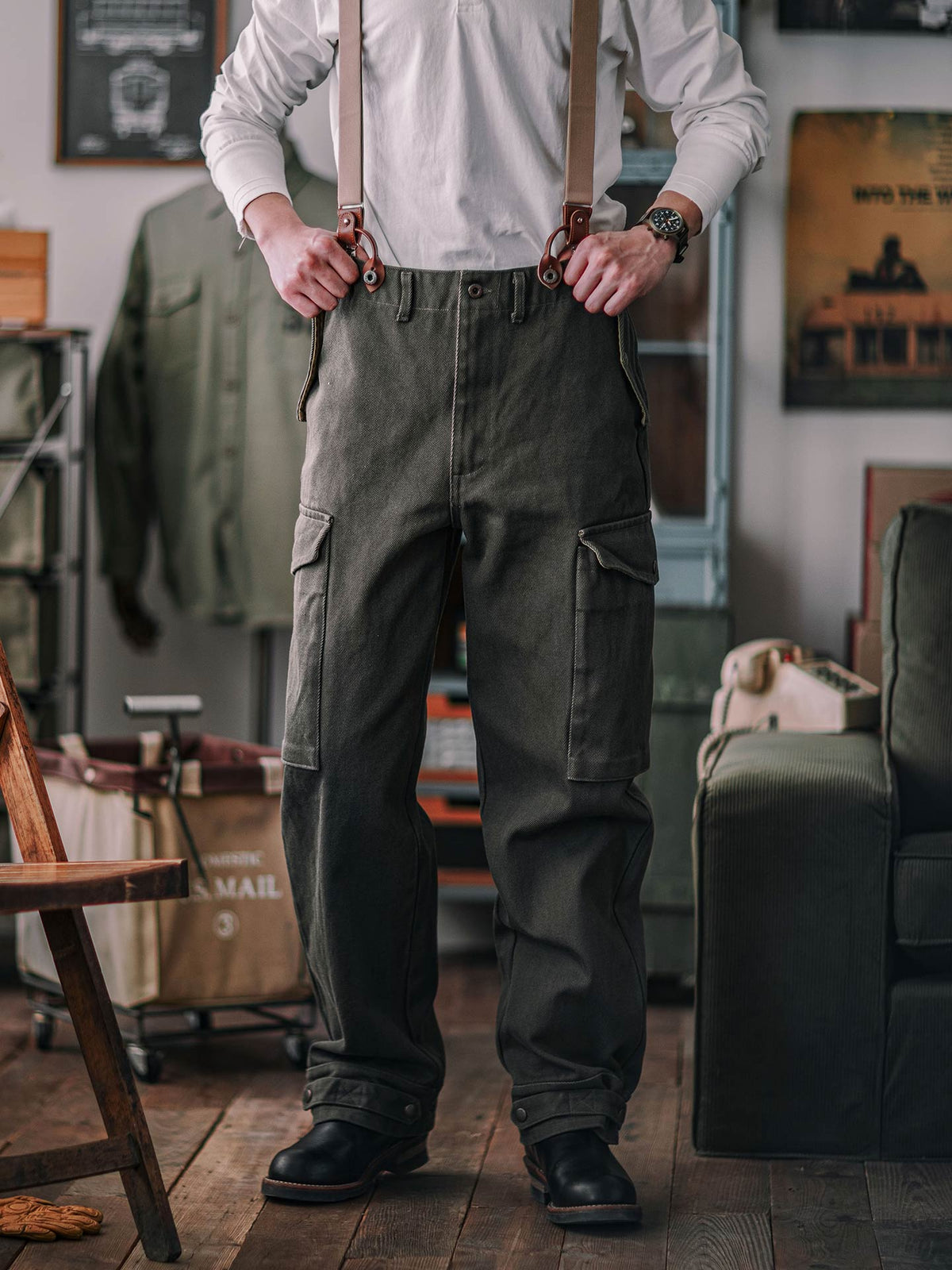 Engineer Pants A10 Engineer Flight Pant -18 oz Twill Heavy-Duty Fabric