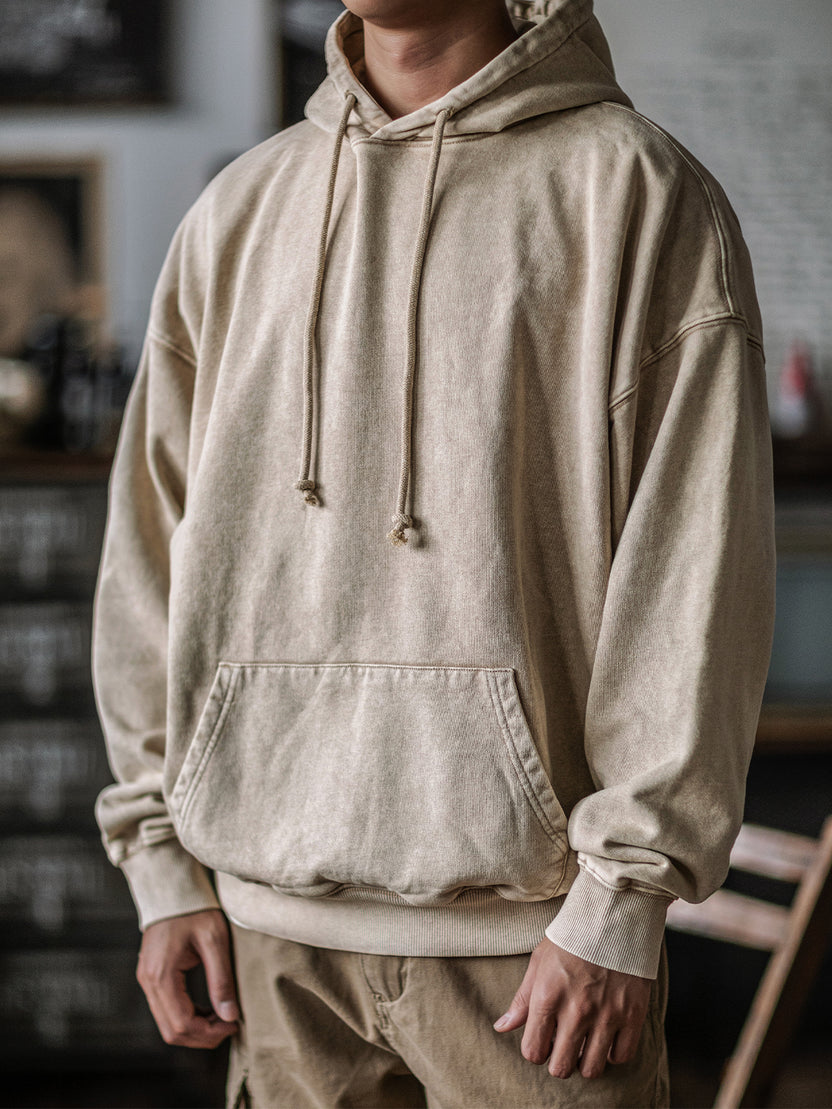 Vintage Lantern Sleeve Hooded Sweatshirt Jacket
