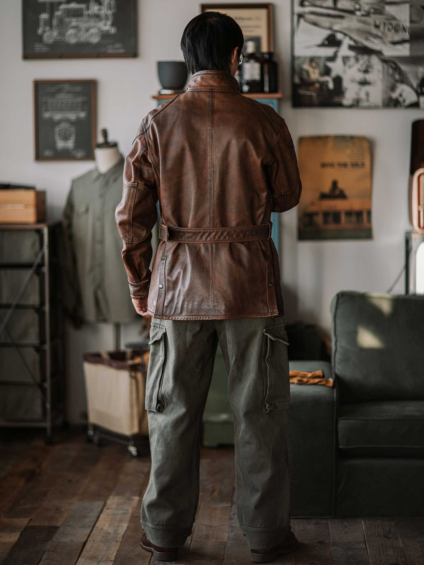 International  Multi-Pocket Leather Jacket